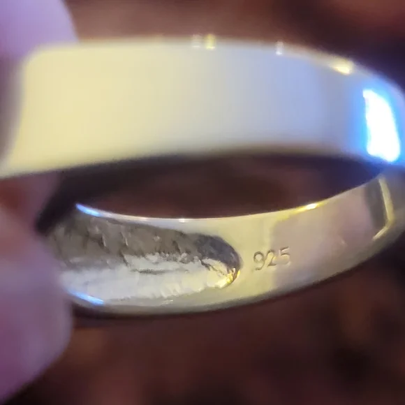 Sterling Silver Marked 925 Elegant Pink Gemstone Ring - Picture 2 of 7